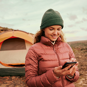 A person using bitcoin.com.au App