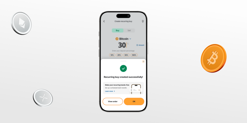 How to set up a recurring buy on the mobile app